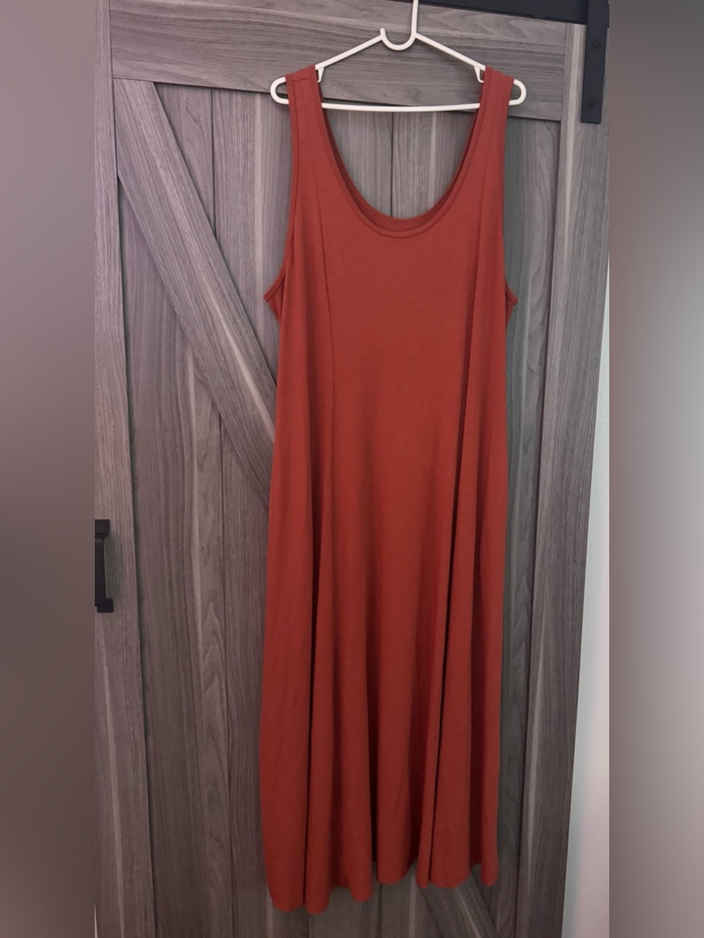 Ava & Viv Sleeveless Maxi Dress in Rust Orange